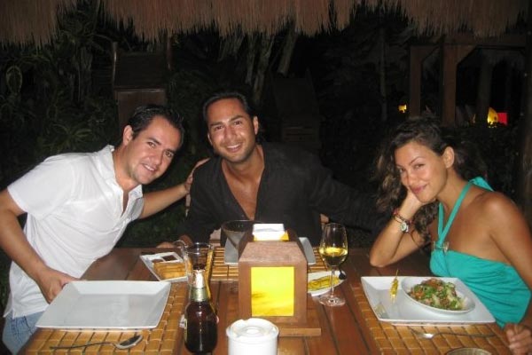 Catherine Chidiac with friends during travel
